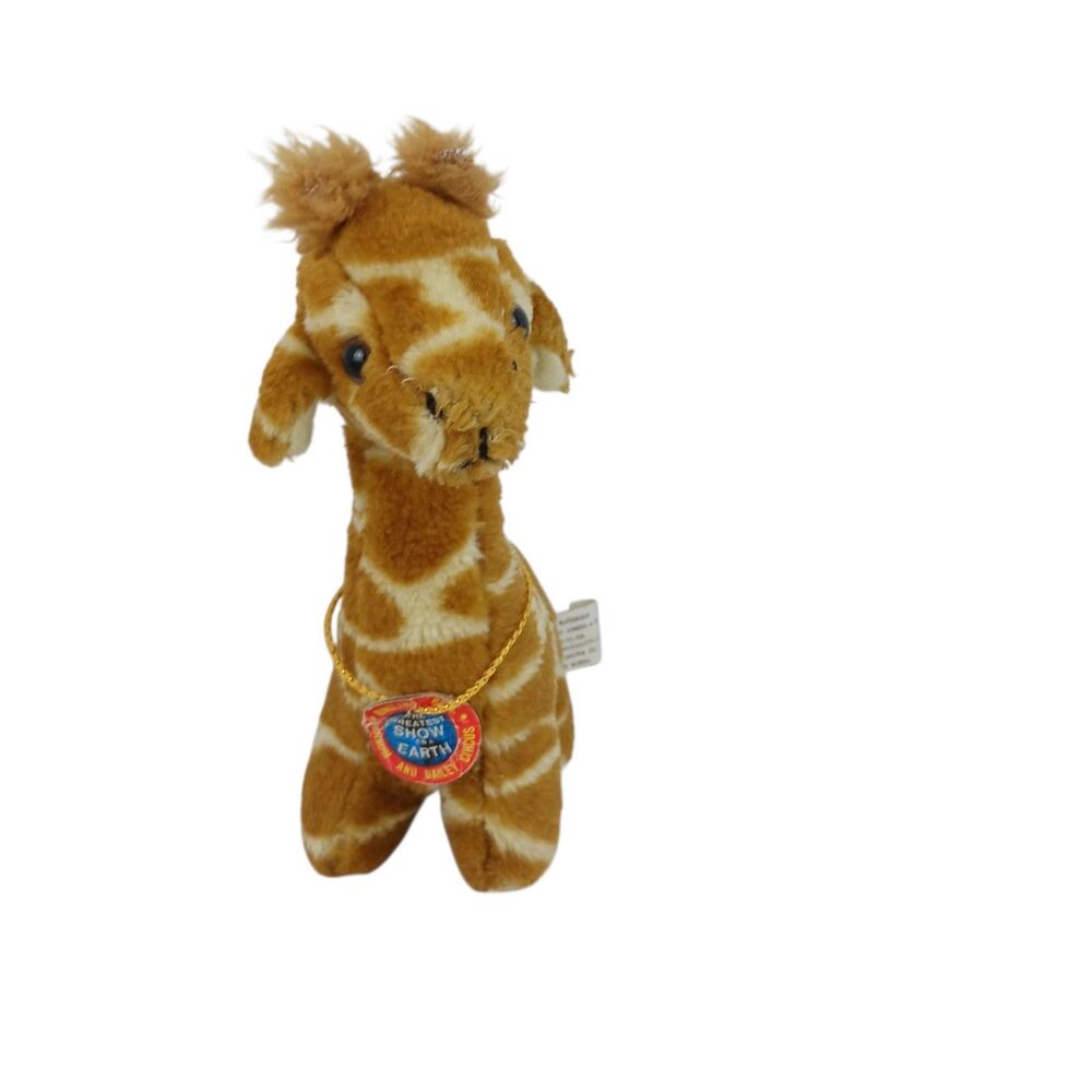 Vintage Ringling Brothers And Barnum & Bailey Giraffe Plush 1985 7" Tall